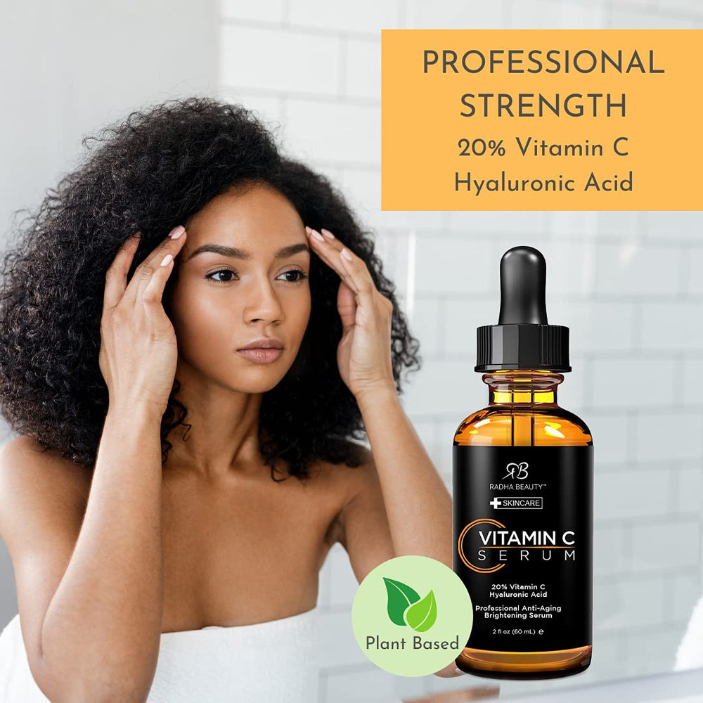 Radha Beauty Vitamin C Serum ingredients green tea and aloe nourish skin