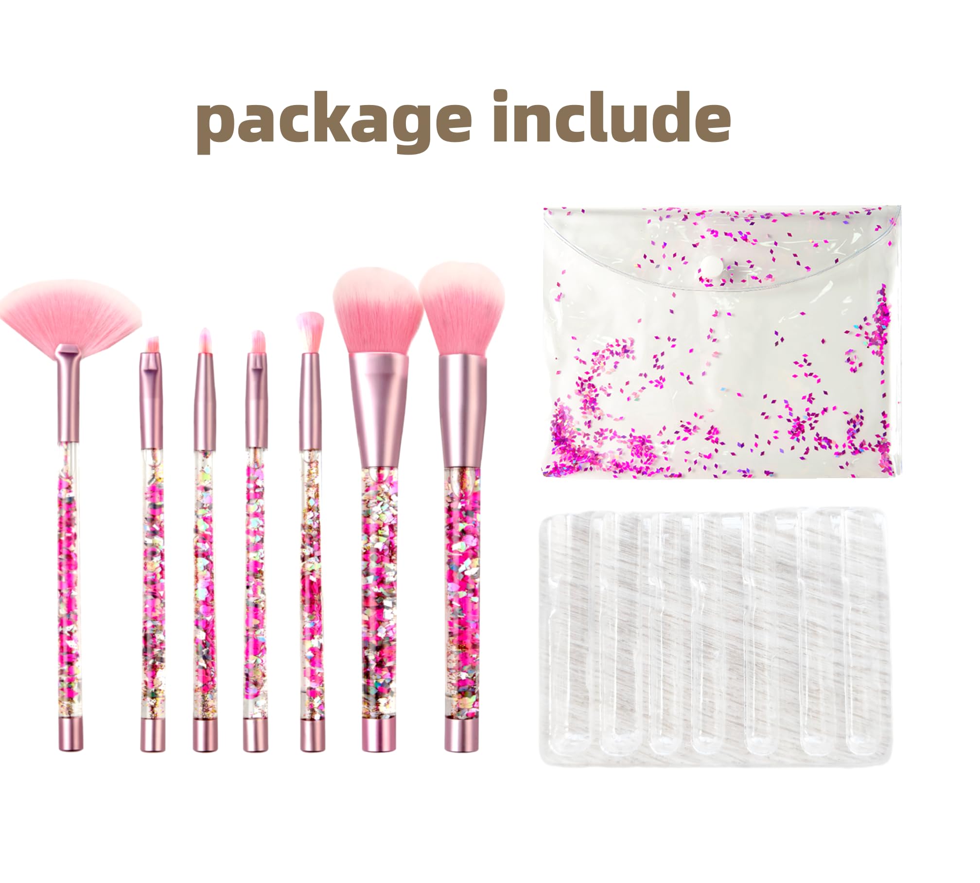 RAEEIKPHZ Sparkle brushes offer full, non-shedding bristles for even color pickup.