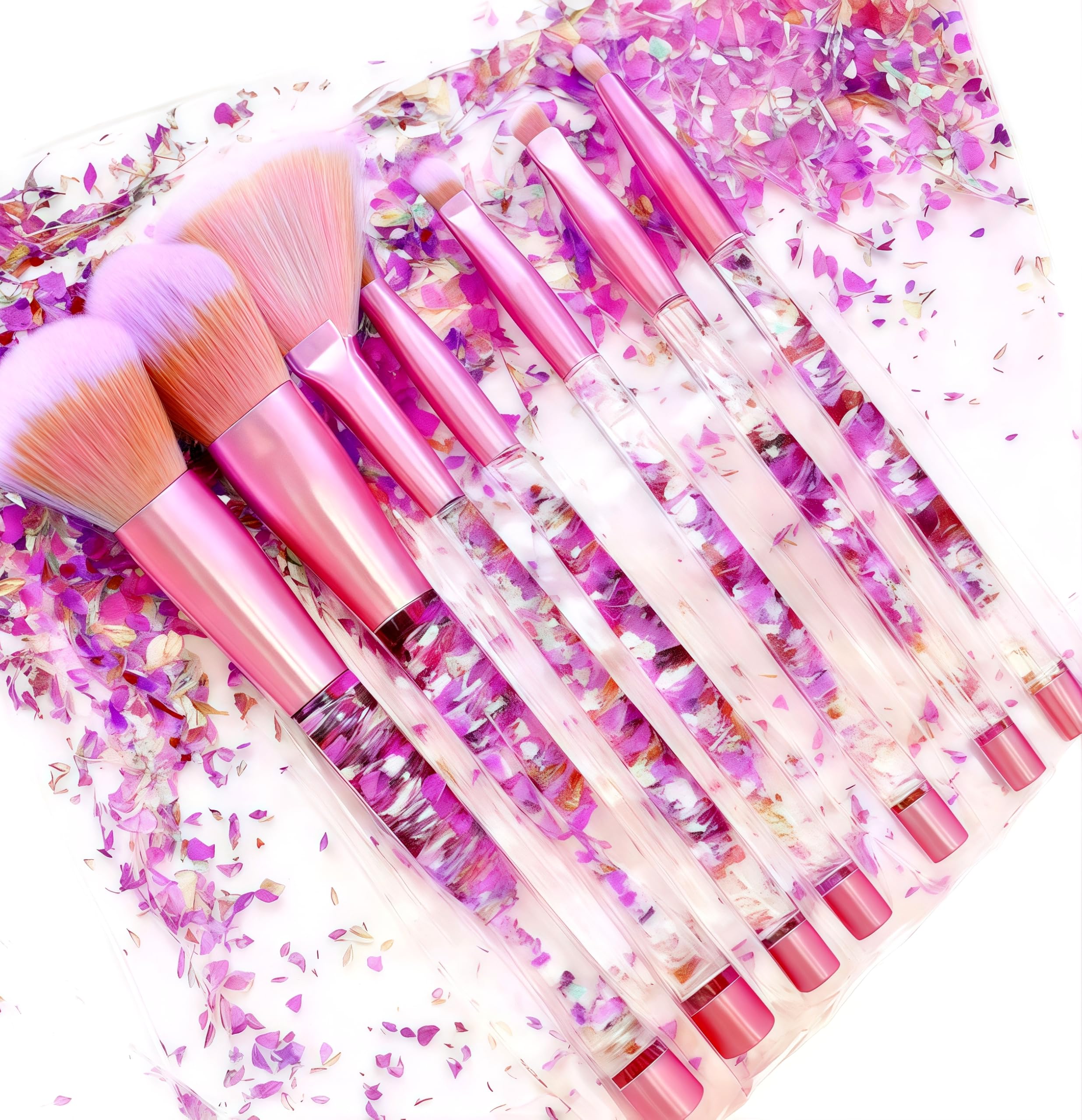 RAEEIKPHZ Sparkle Pink Brush Set packaging shows a gift-ready, colorful presentation.