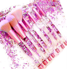 RAEEIKPHZ Sparkle Pink Brush Set packaging shows a gift-ready, colorful presentation.