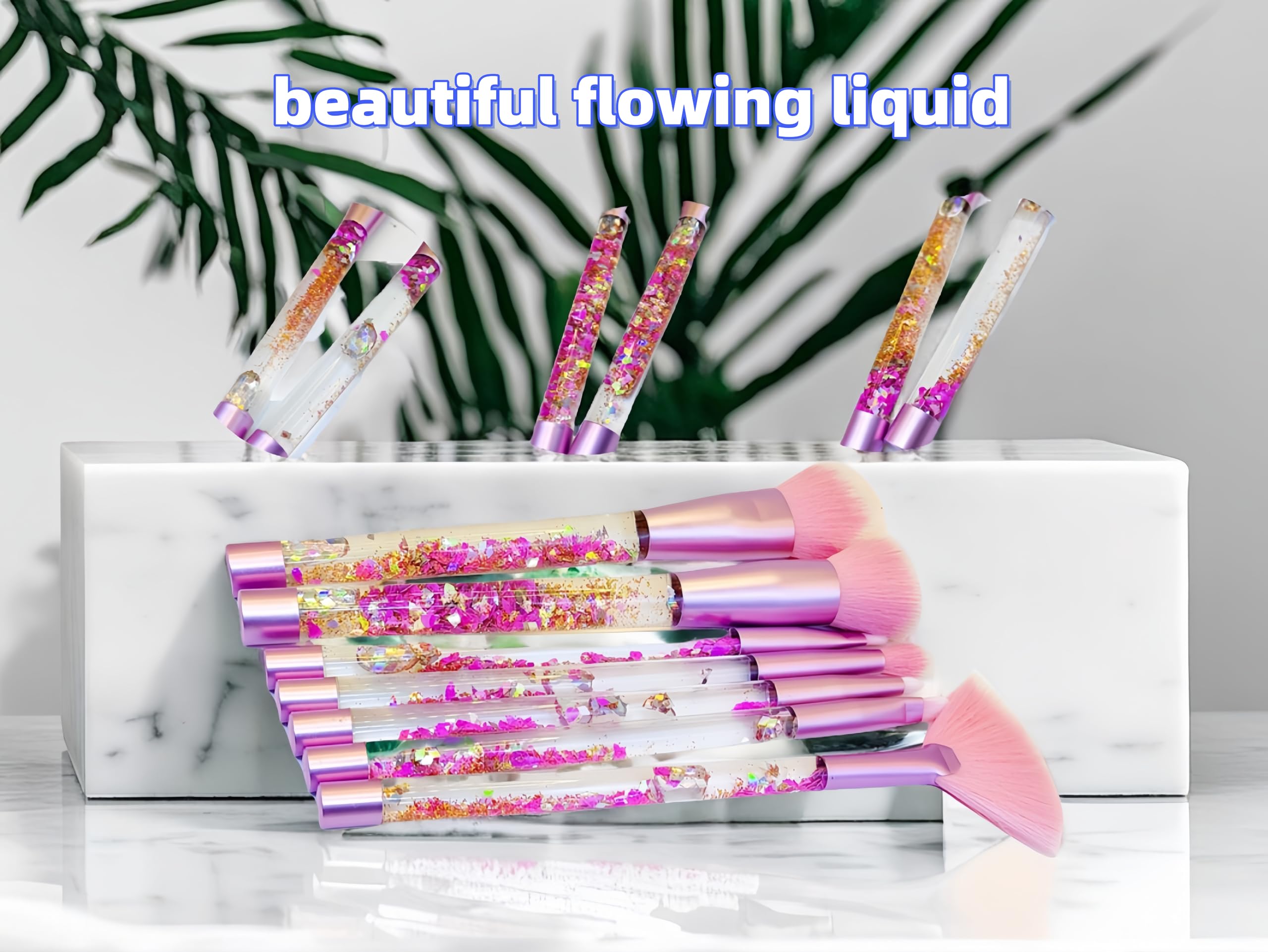 RAEEIKPHZ Unicorn glitter stem closeup highlights moving liquid glitter without leaks.