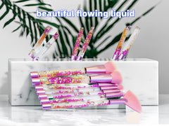 RAEEIKPHZ Unicorn glitter stem closeup highlights moving liquid glitter without leaks.