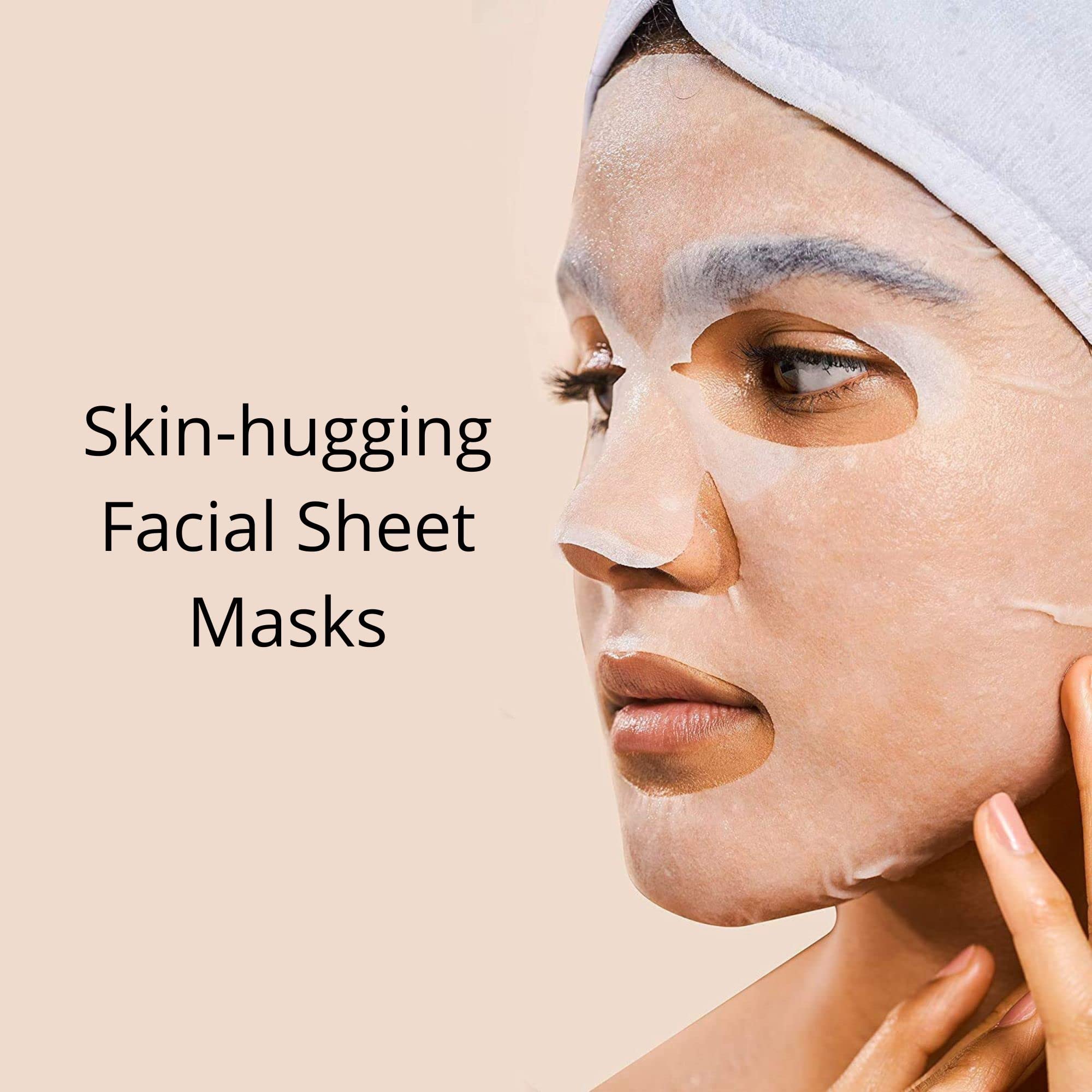 Rael all-skin-types sheet mask highlights versatile hydration suitable for various complexions.