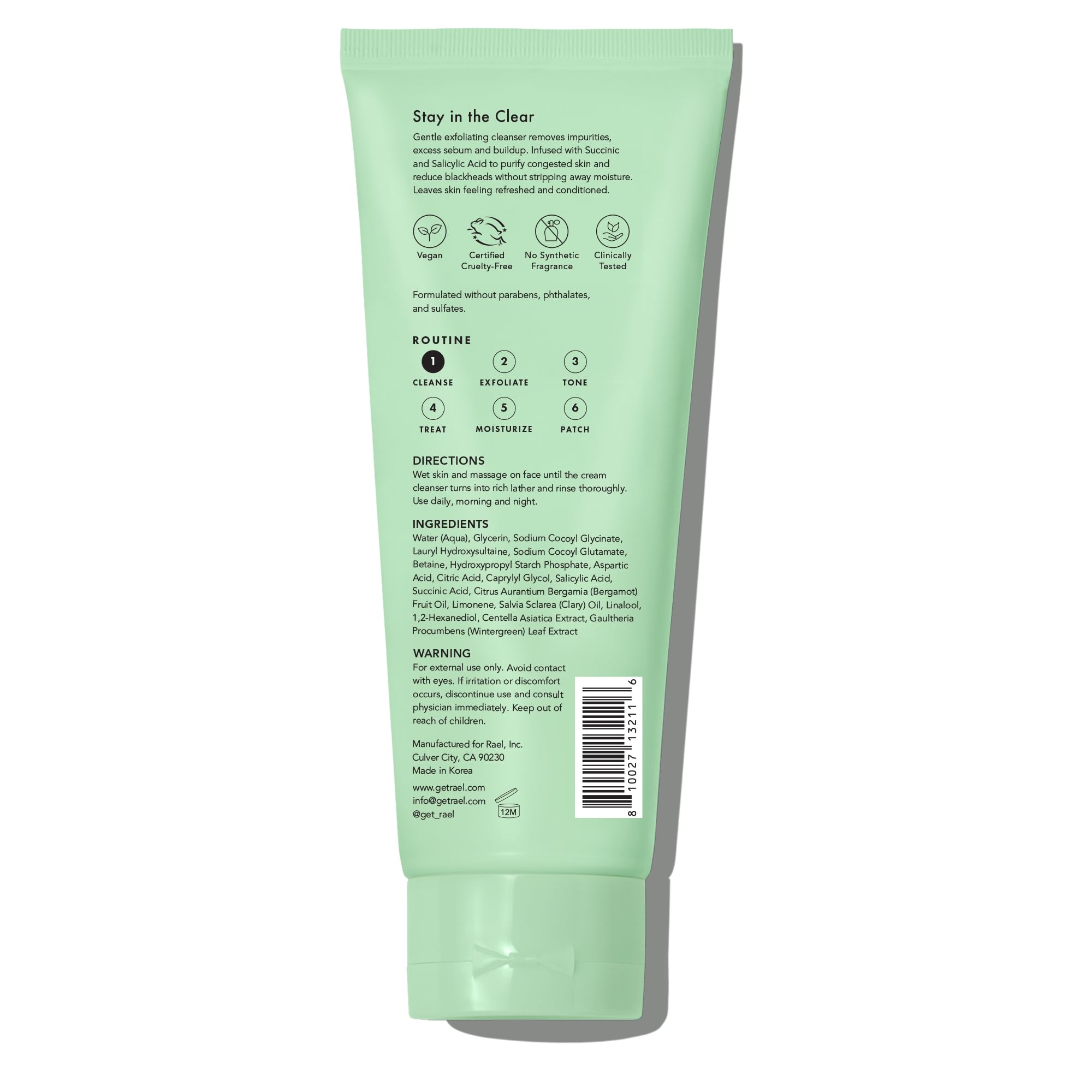 Rael Miracle Clear Clay Mask routine application for daily skincare