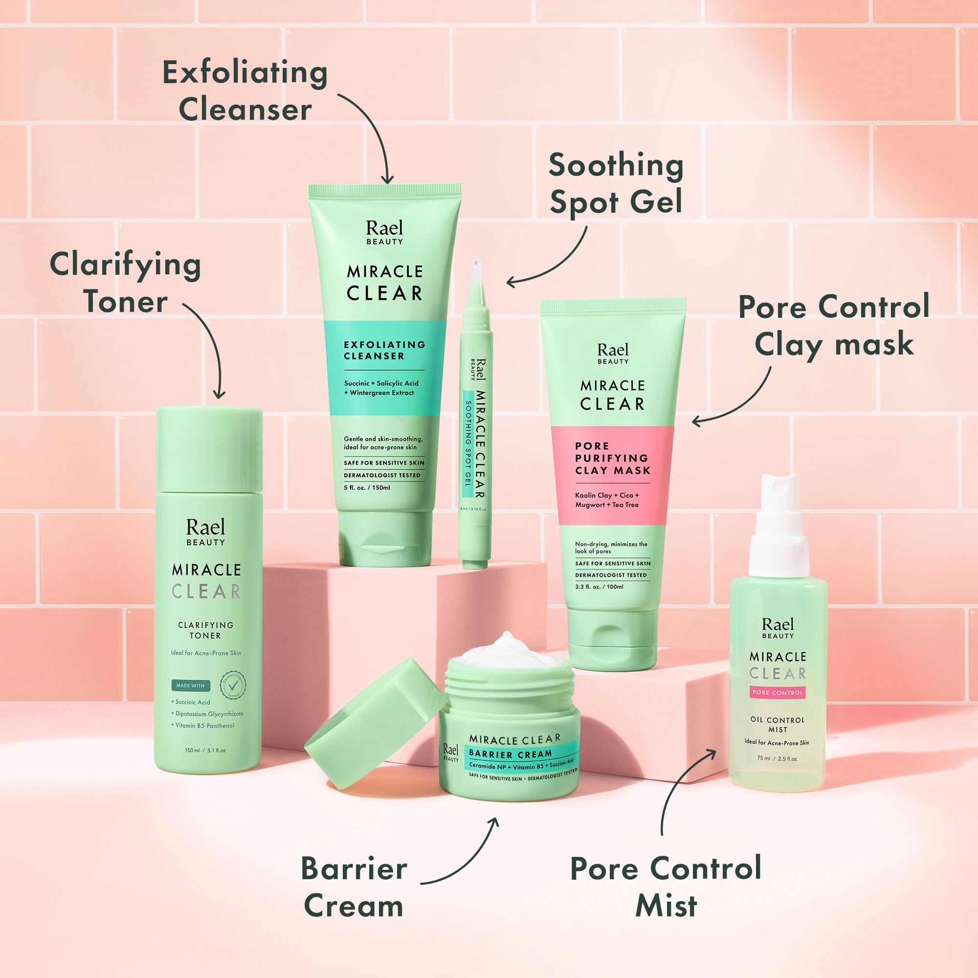 Rael Miracle Clear Spot Gel applied on blemish demonstrating targeted care