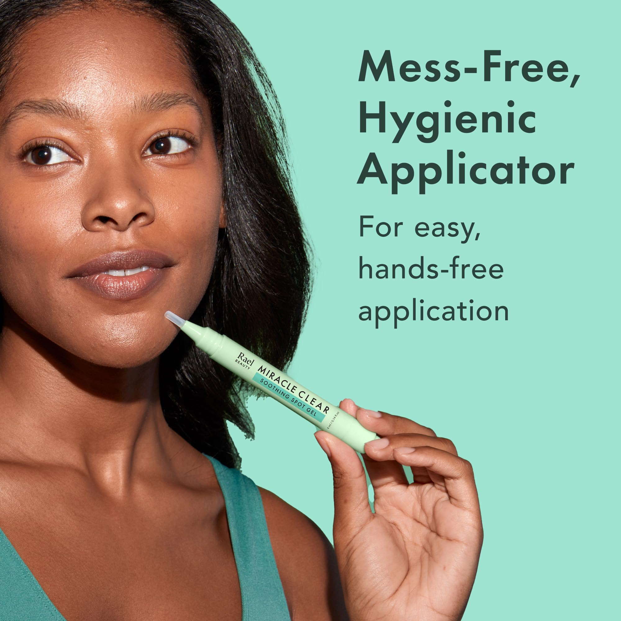 Rael Miracle Clear Spot Gel silicone brush application for hygienic use