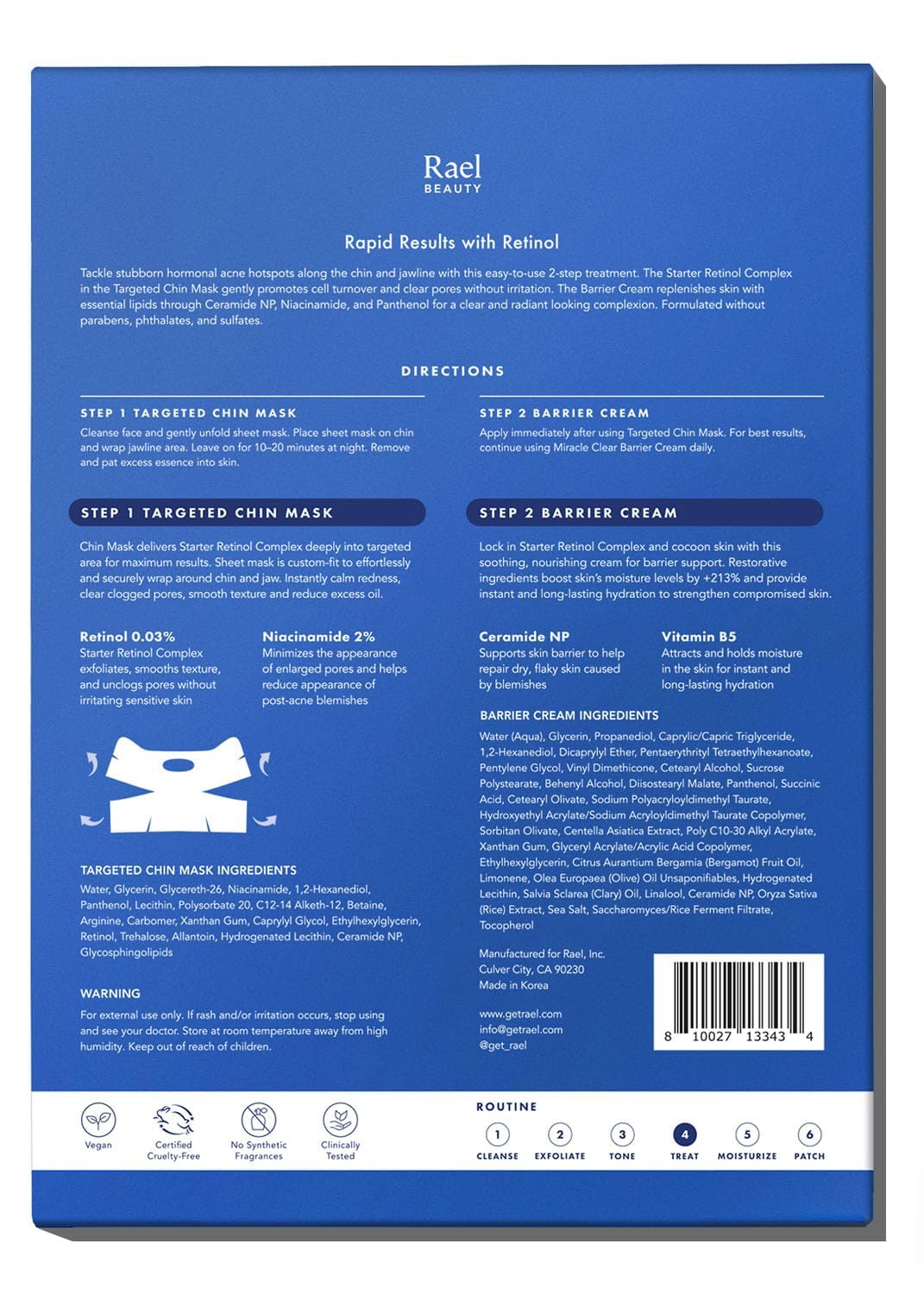 Rael Niacinamide ingredient spotlight showing redness reduction and pore-minimizing benefits