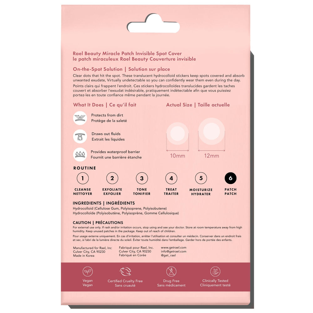 Rael Pimple Patches showing absorption of blemish fluids.