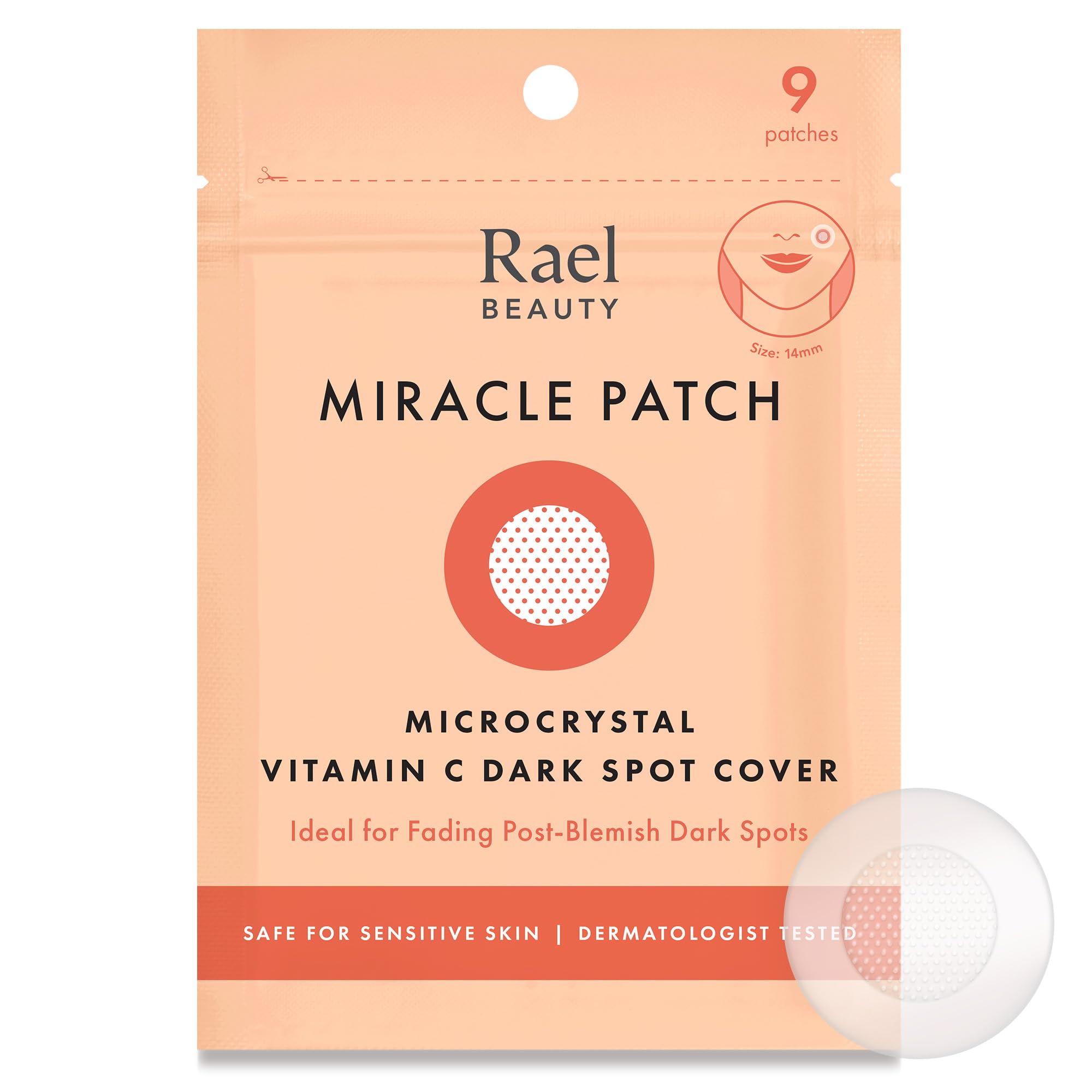 Rael pimple patches microcrystal packshot showing discreet blemish care.