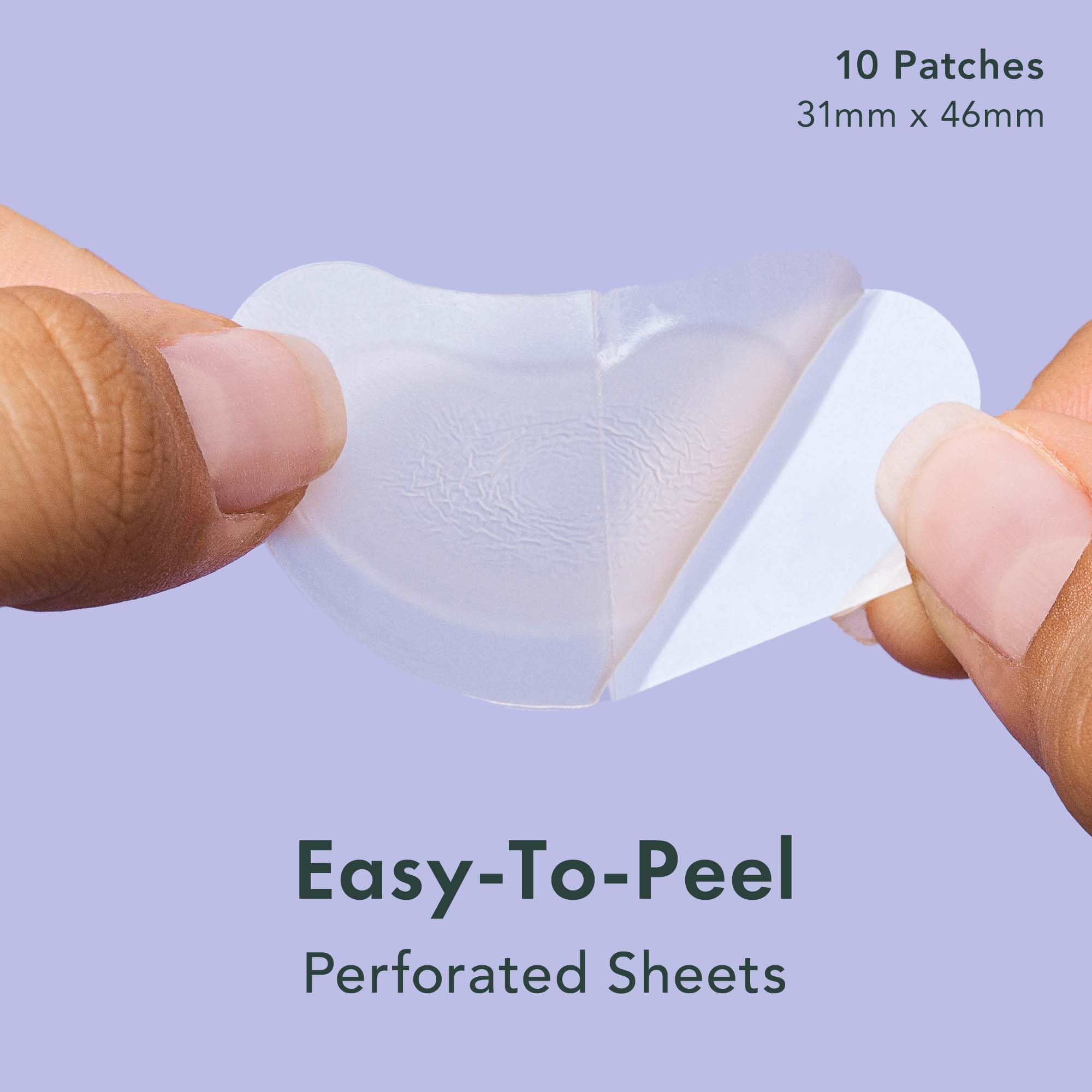 Rael pimple patches on-face-chin-area demonstrate wide coverage for stubborn zits.