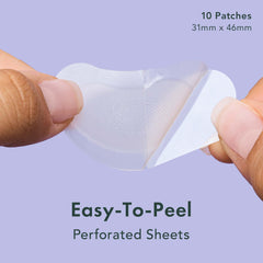 Rael pimple patches on-face-chin-area demonstrate wide coverage for stubborn zits.
