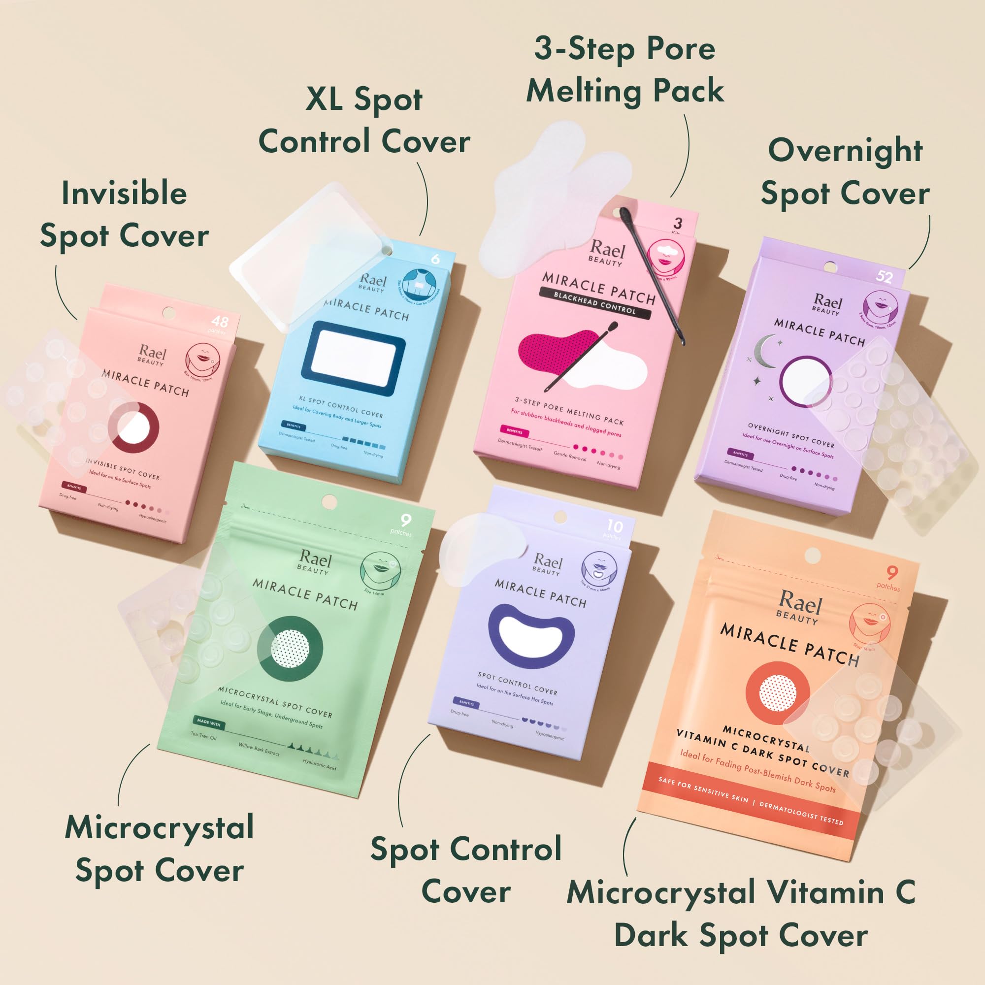 Rael packaging with compact case for travel-ready skincare storage.