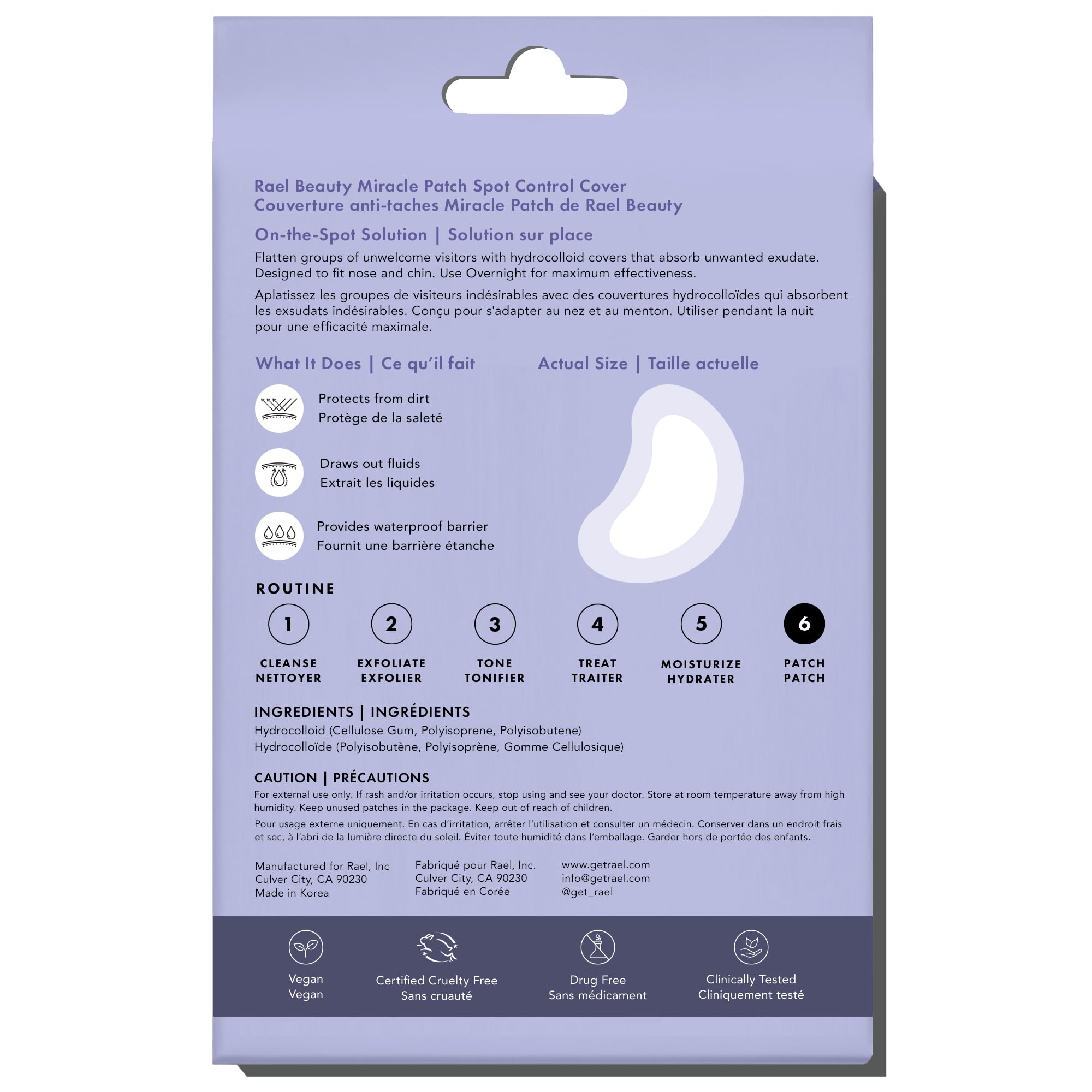 Rael Pimple Patches size 31mm x 46mm for larger coverage areas.