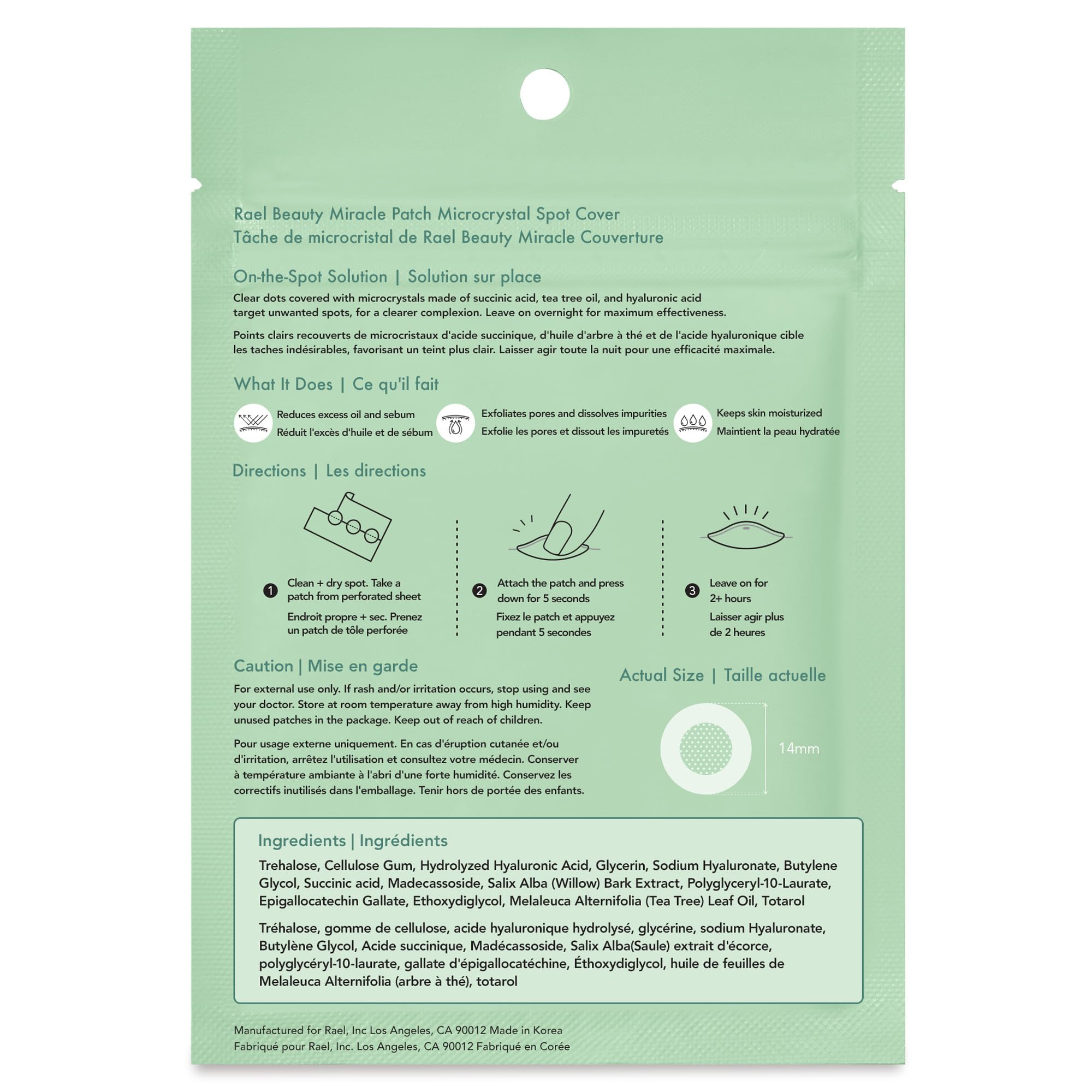 Hydrocolloid patch shields skin from irritants while promoting a clearer look.