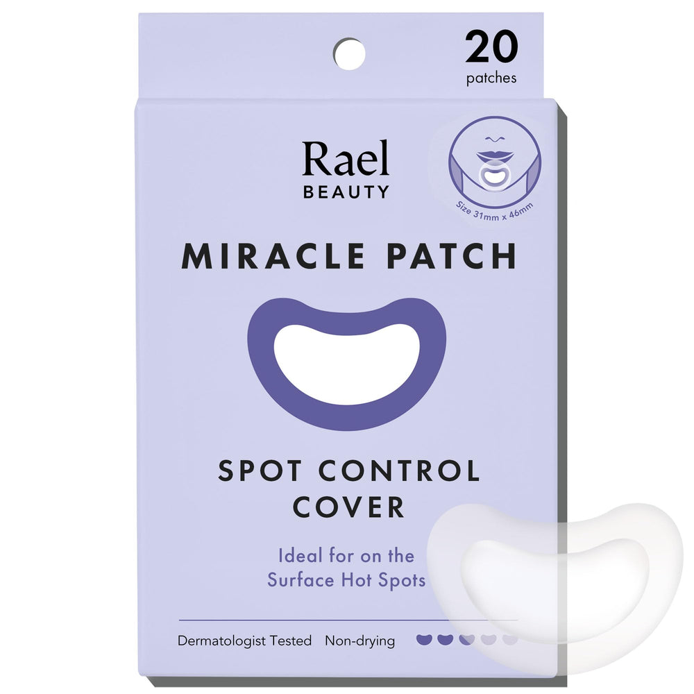 Rael Pimple Patches closeup shows spot protection for fast blemish containment.