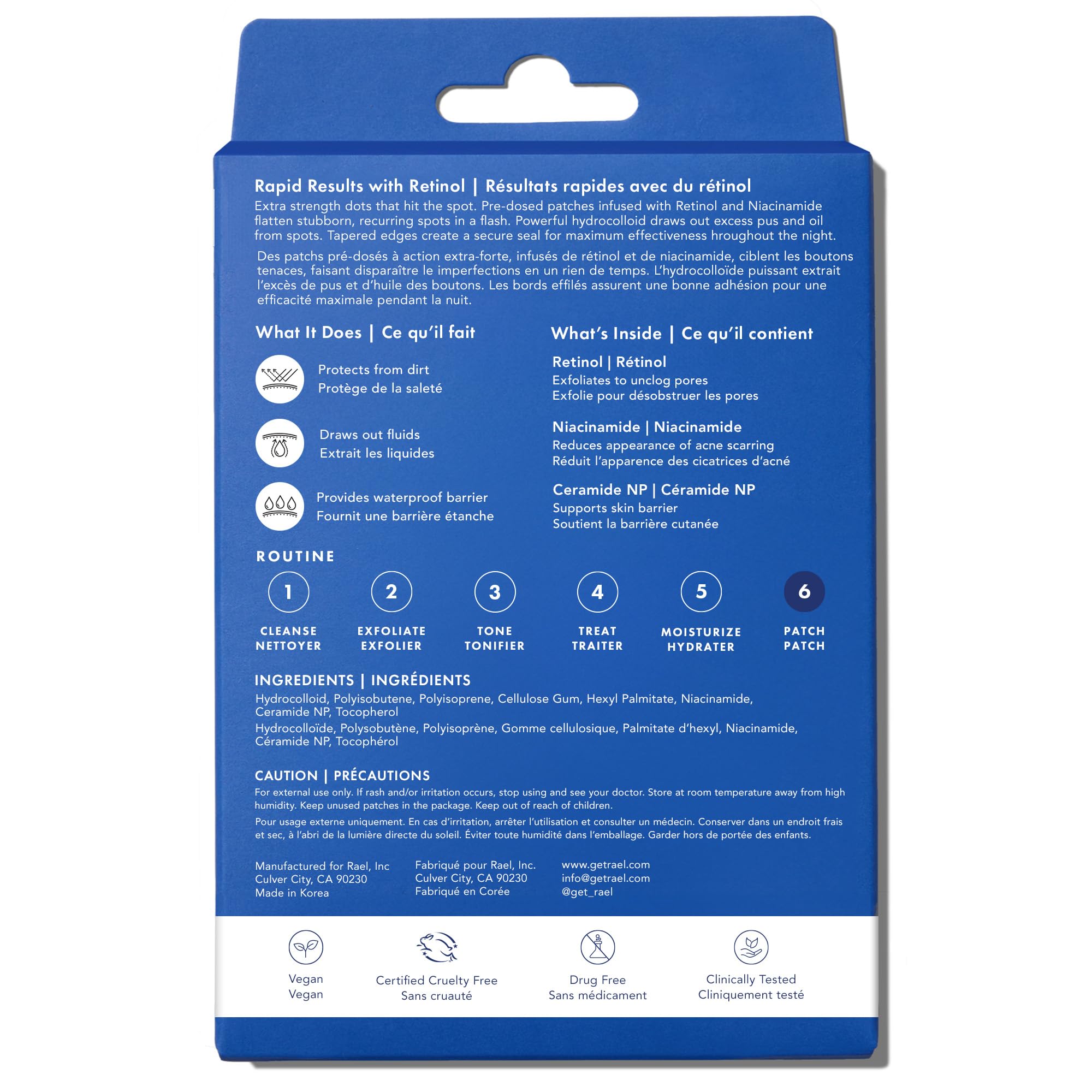 Rael pimple patches travel-friendly pack ready for on-the-go spot care.