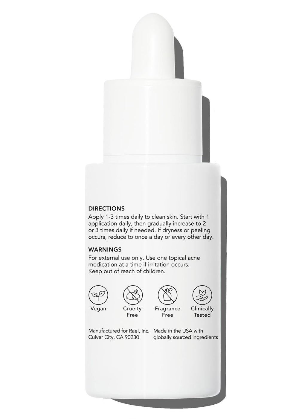 Rael Serum texture closeup reveals lightweight formula suitable for sensitive skin