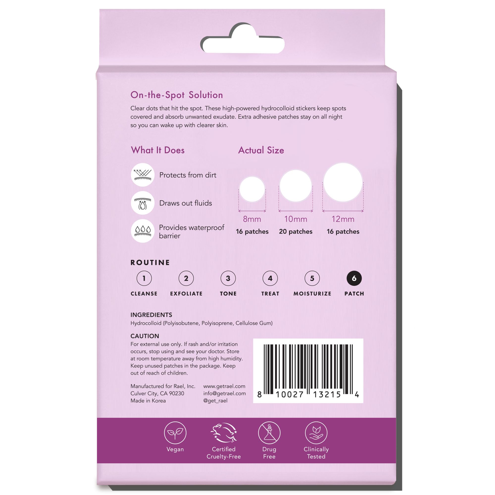 Rael skin-care application closeup for gentle, grab-and-go blemish care.