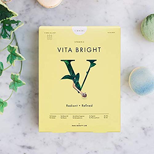 Rael Vitamin C Face Mask packaging emphasizes clean ingredients.