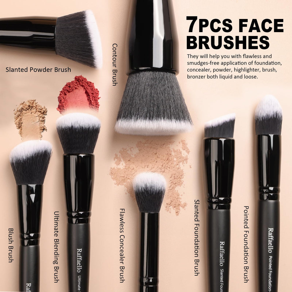 Raffaello big kabuki brushes for seamless powder application.