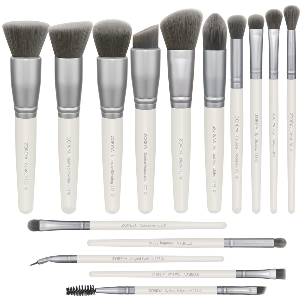 Raffaello ZOREYA 15-piece brush set for a complete makeup look