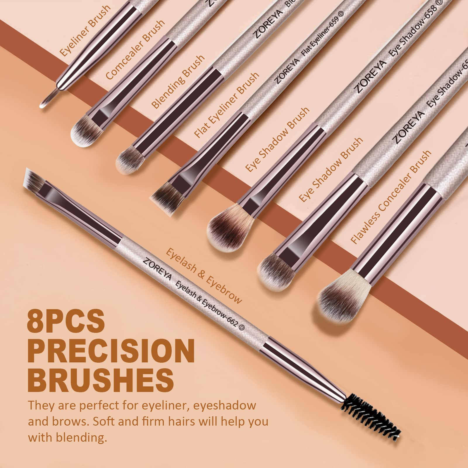 Raffaello ZOREYA contour and blending brushes help sharpen lines with durable performance.