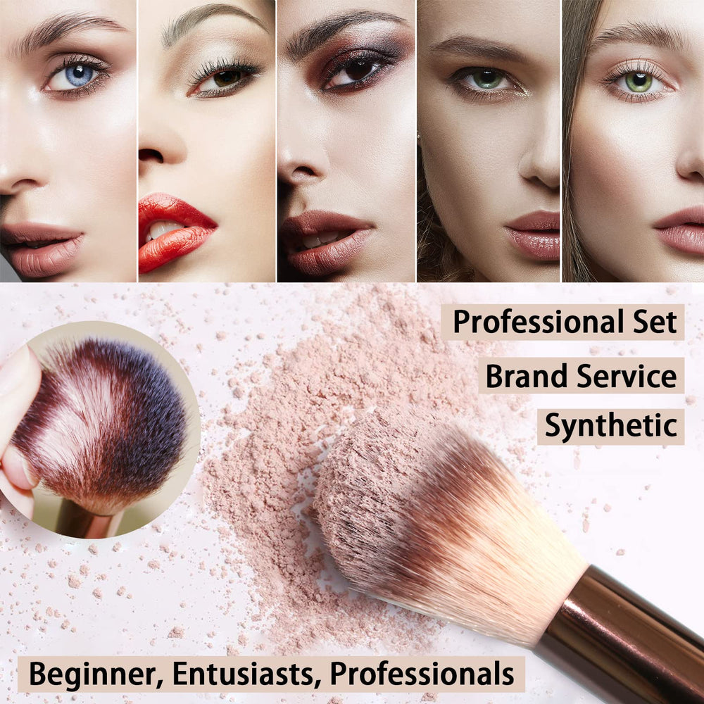 Raffaello ZOREYA ergonomic wooden handles enhance control during precise makeup application.