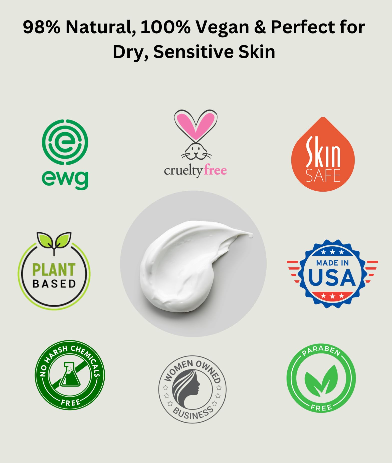 RaGaNaturals unscented lotion on the face demonstrates versatile moisturizer for sensitive areas.