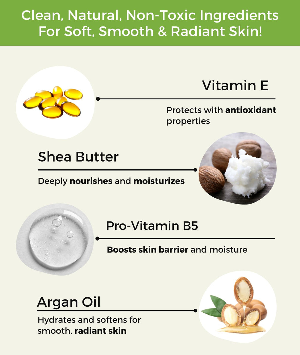 RaGaNaturals unscented lotion hand-application scene suggests all-over-body use and softness.