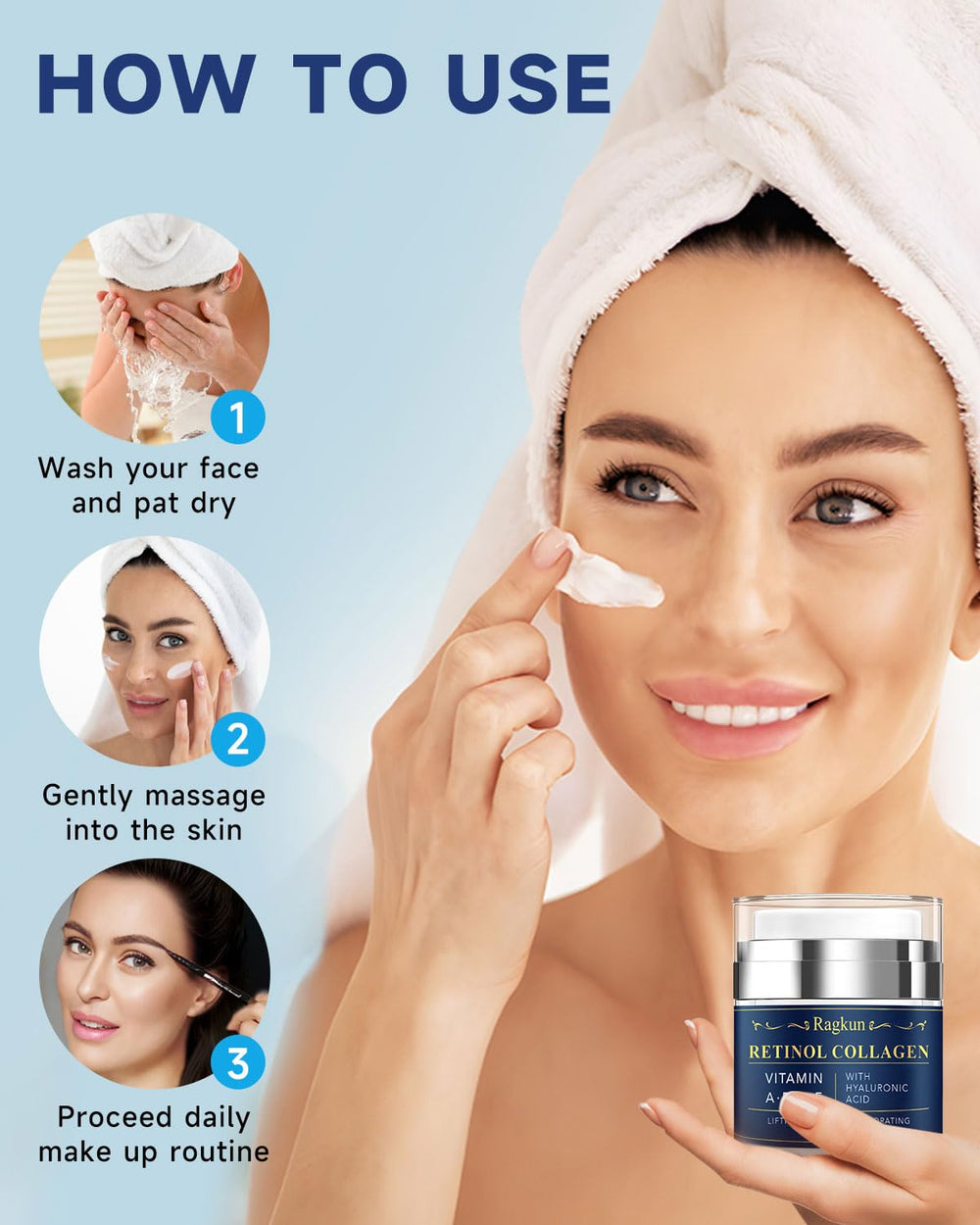 Ragkun Collagen boost scene emphasizes renewed texture and elasticity support.