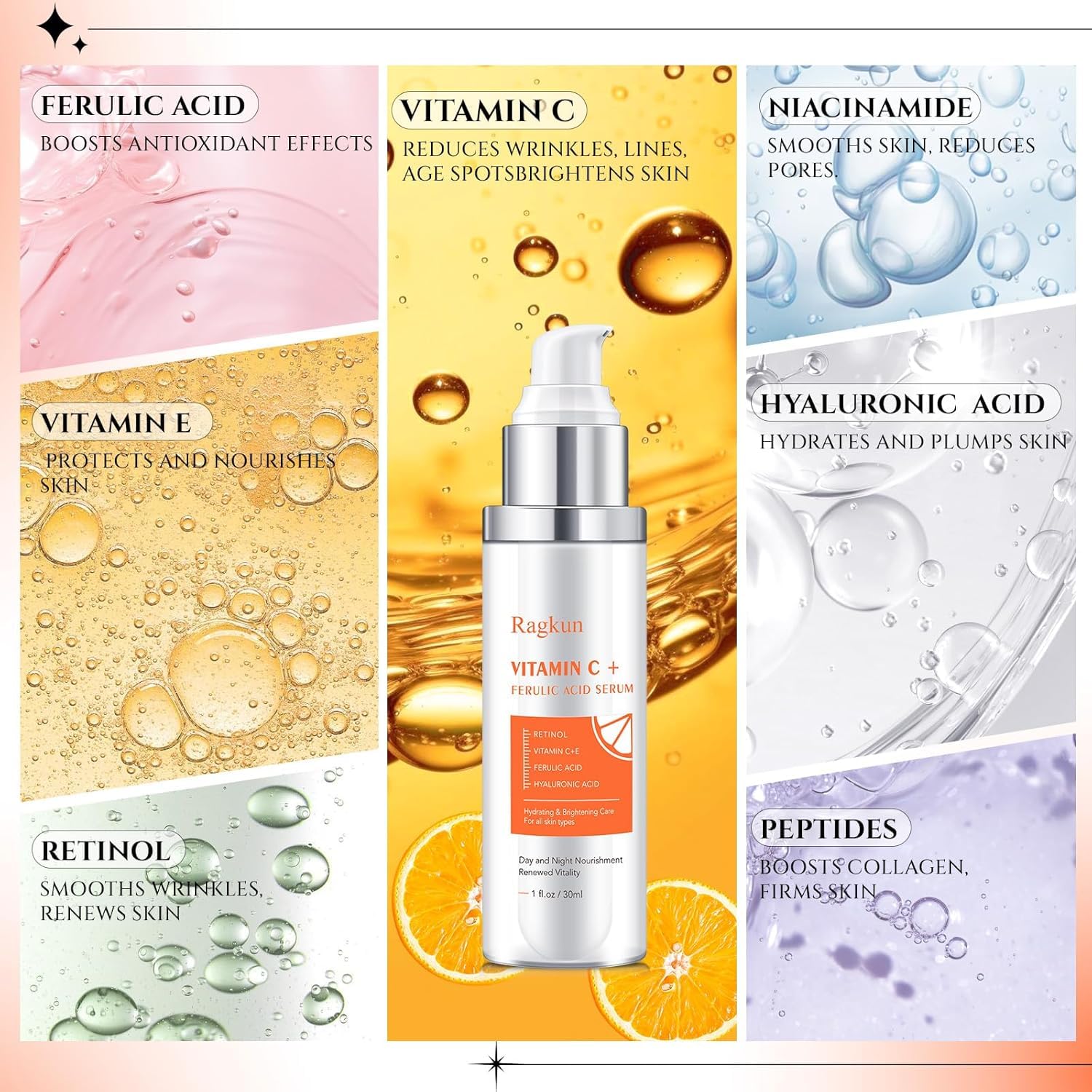Ragkun dark spot brightening scene suggests evening skin tone over time.