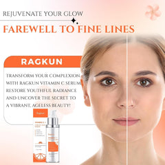 Ragkun serum packaging and bottle highlights convenient pump design for precise dosing.