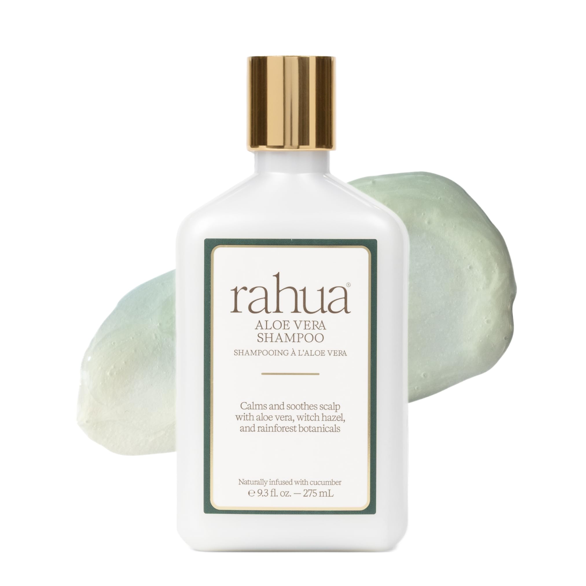 Rahua Aloe Vera Shampoo bottle front highlighting color-safe, sulfate-free cleansing.
