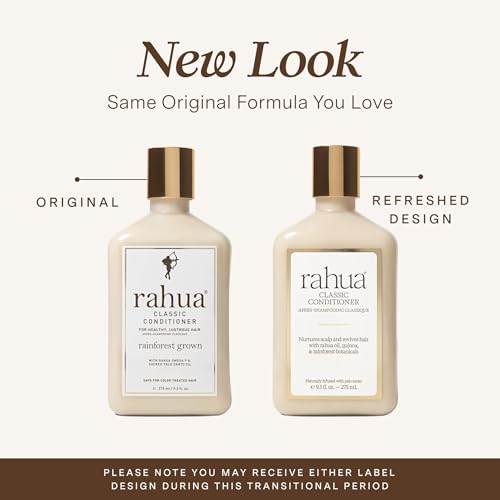 Rahua Classic Conditioner applied to mid-lengths and ends for detangling.