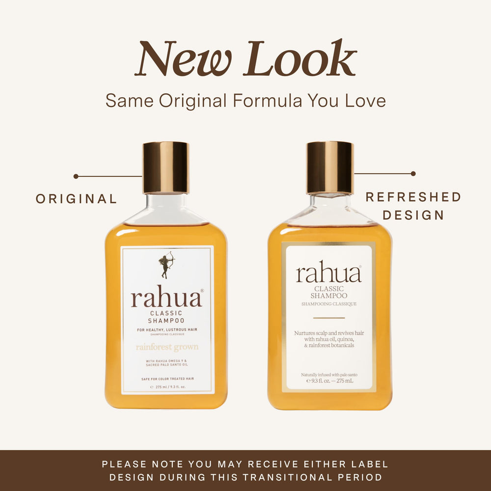 Rahua Classic Shampoo rich lather forms creamy foam for gentle cleansing