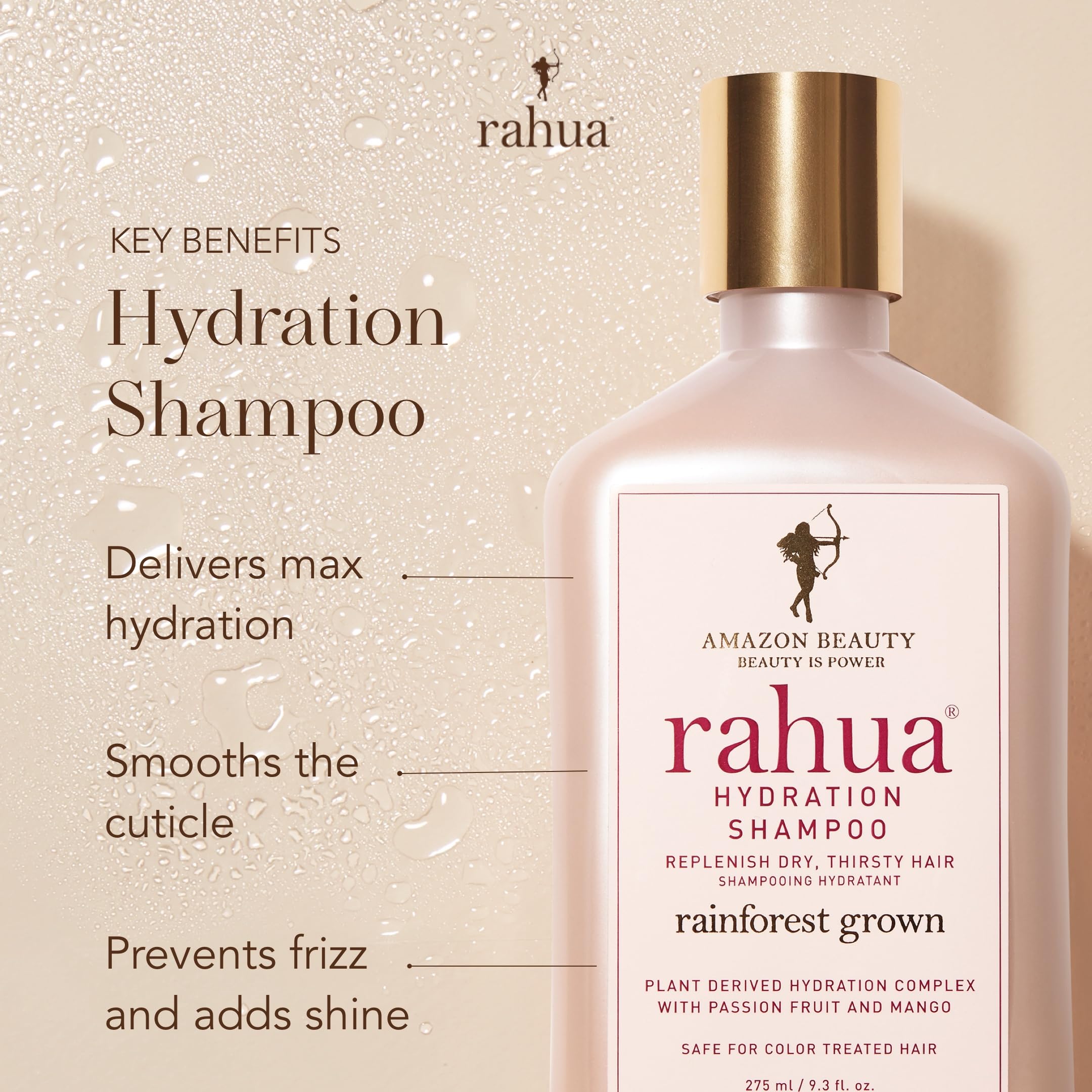 Rahua Hydration Shampoo hair-closeup-bounce shows smoother, shinier strands after washing.
