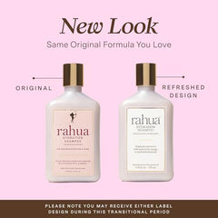 Rahua Hydration Shampoo pump-lather highlights rich foam for gentle cleansing and frizz control.