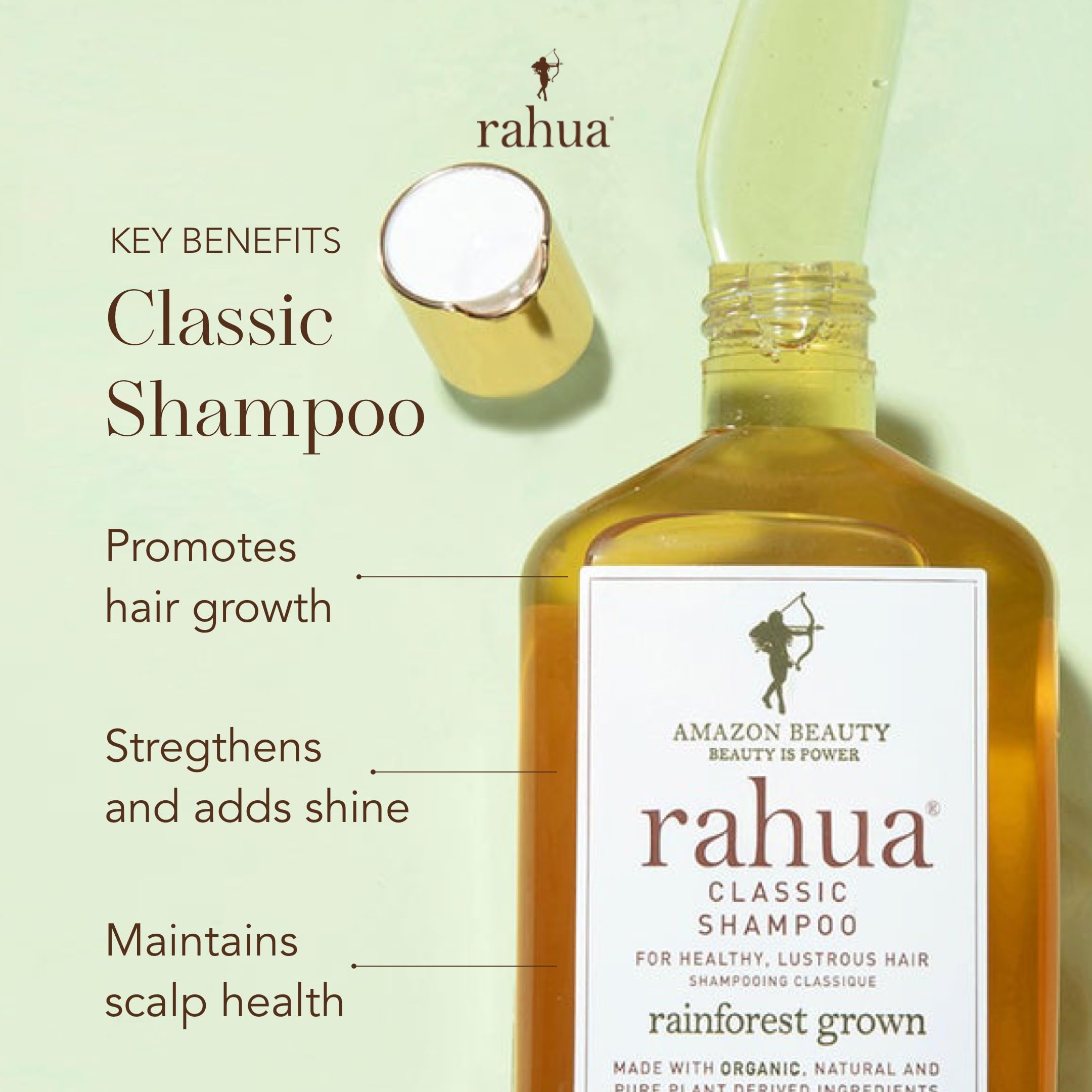 Rahua ingredients—omega-9 oil, quinoa, and aloe vera—for nourishment and hydration