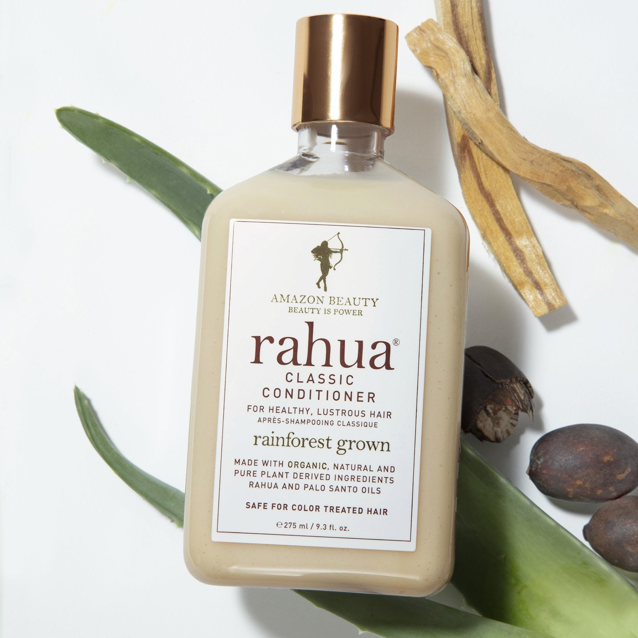 Rahua rosemary botanical image reinforces conditioning and scalp support.