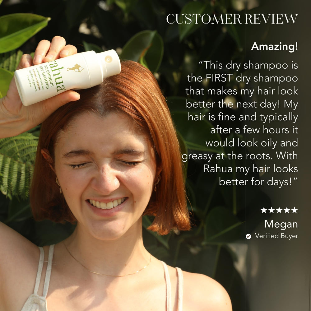 Rahua Voluminous Dry Shampoo ingredients-cassava-clay-star-anise highlight plant-powered formulation