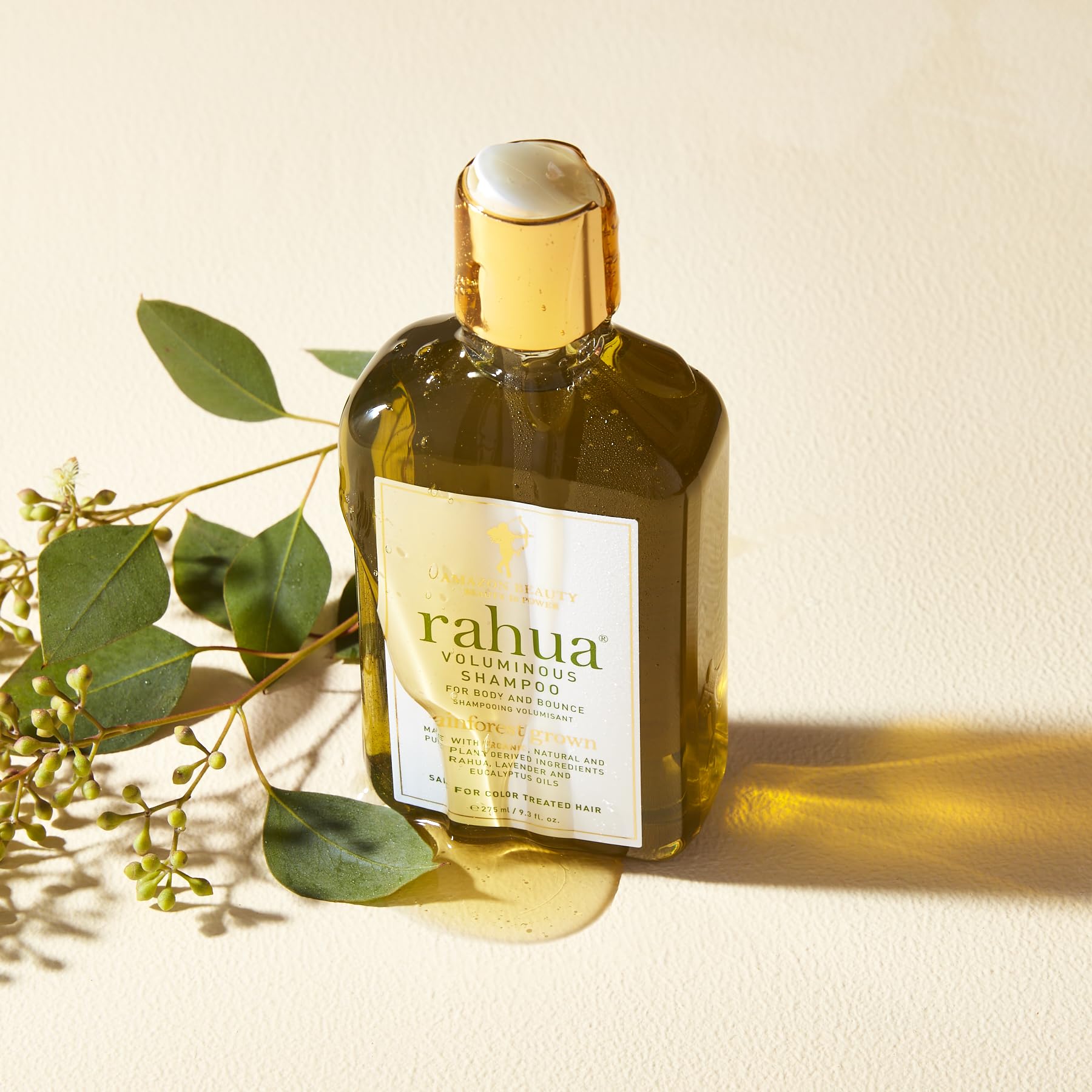 Rahua Voluminous Shampoo rich lather close-up showing clarifying action without drying.