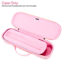 RAIACE pink travel-ready case profile showing compact, lightweight design for bags.