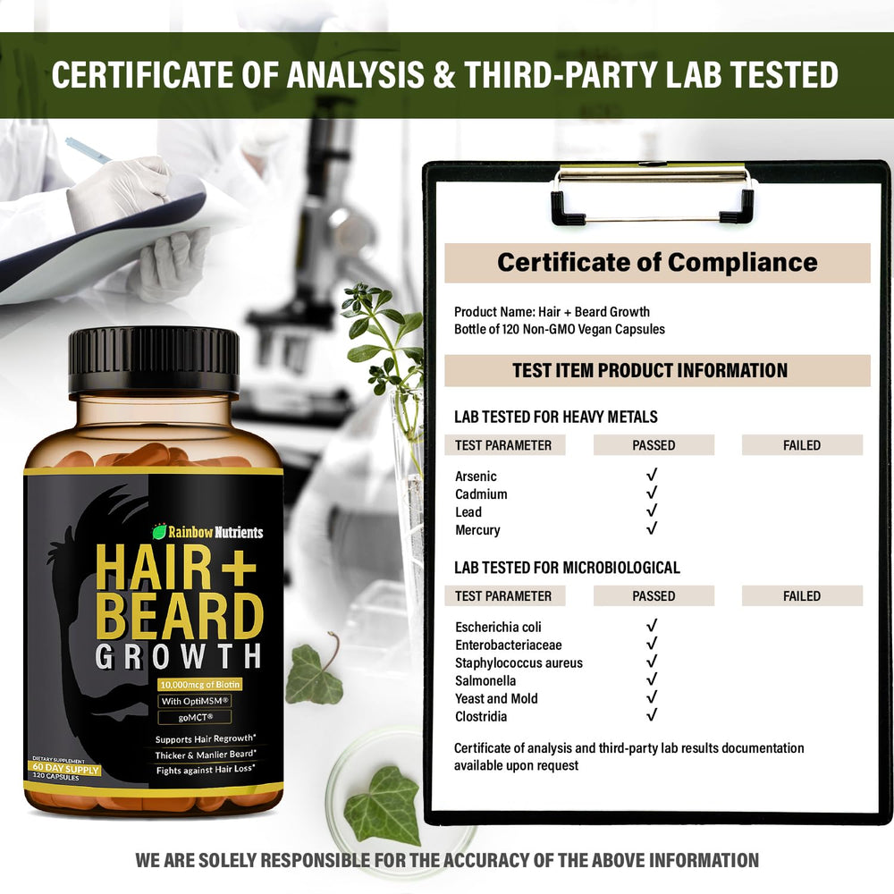 Rainbow Nutrients collagen powder tub conveys premium support for hair structure.