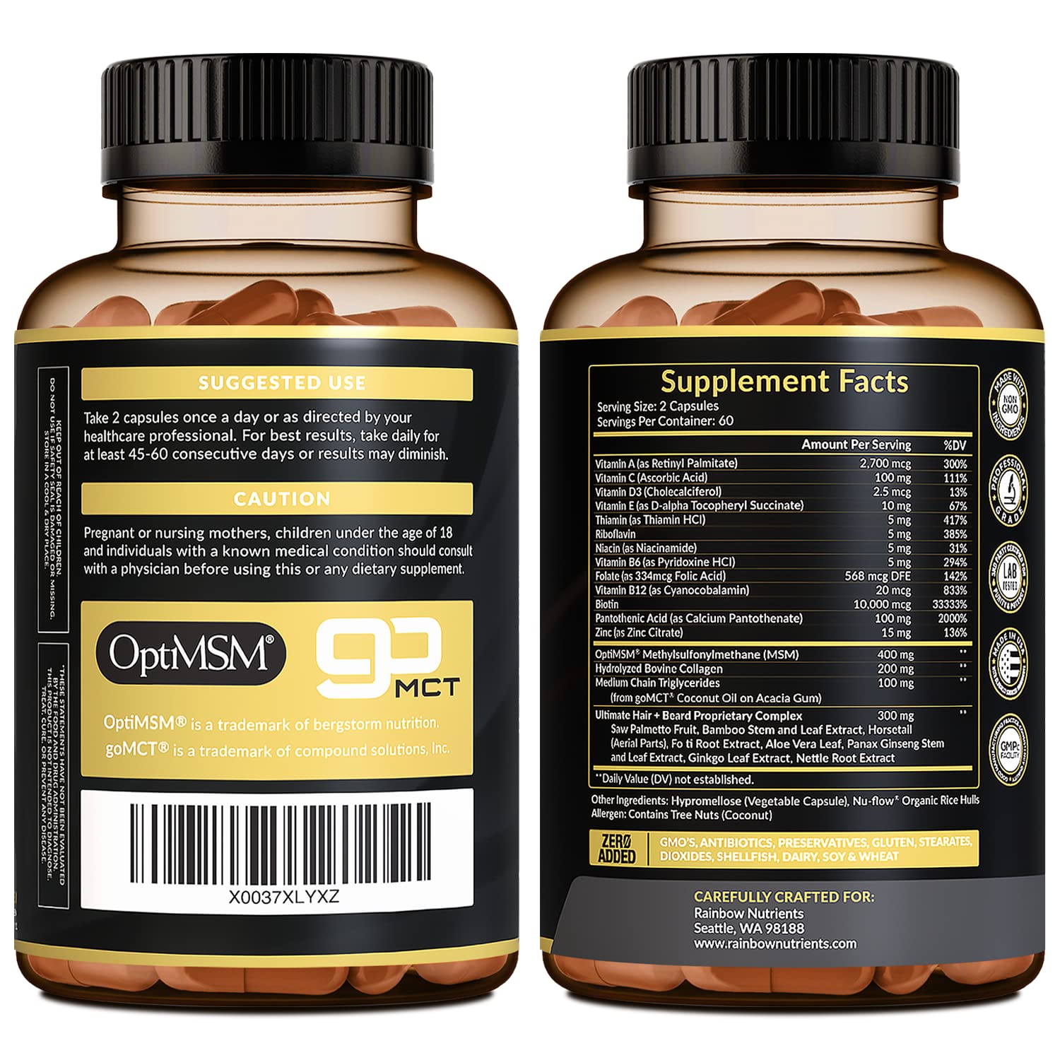 Rainbow Nutrients daily routine pills arranged neatly for consistent supplementation.