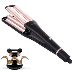 RAKUKOKKU 4-in-1 crimper with adjustable barrel creates customizable waves.