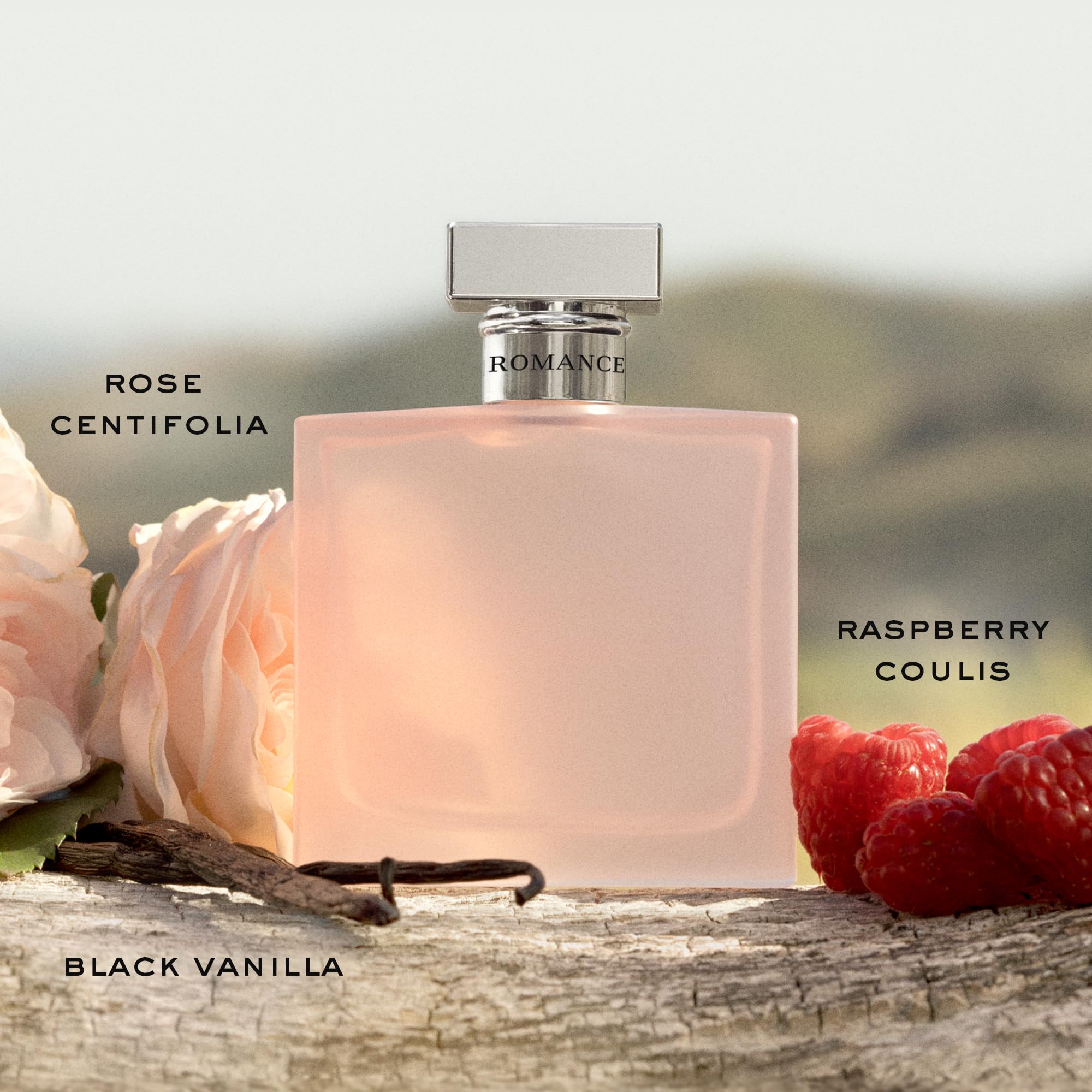 Ralph Lauren Beyond Romance heart notes Rose Centifolia detail highlights fresh floral bloom