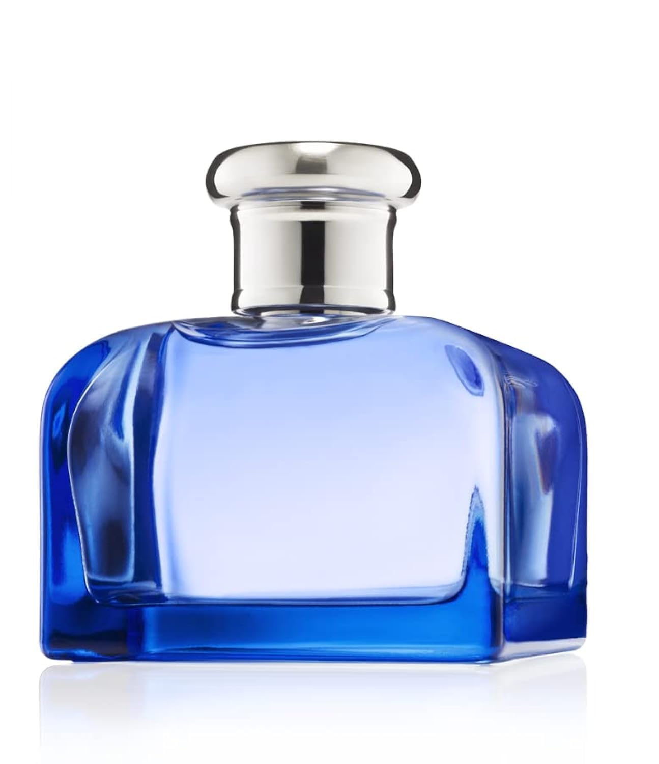 Ralph Lauren Blue EDT bottle with silver cap ready for daily wear.