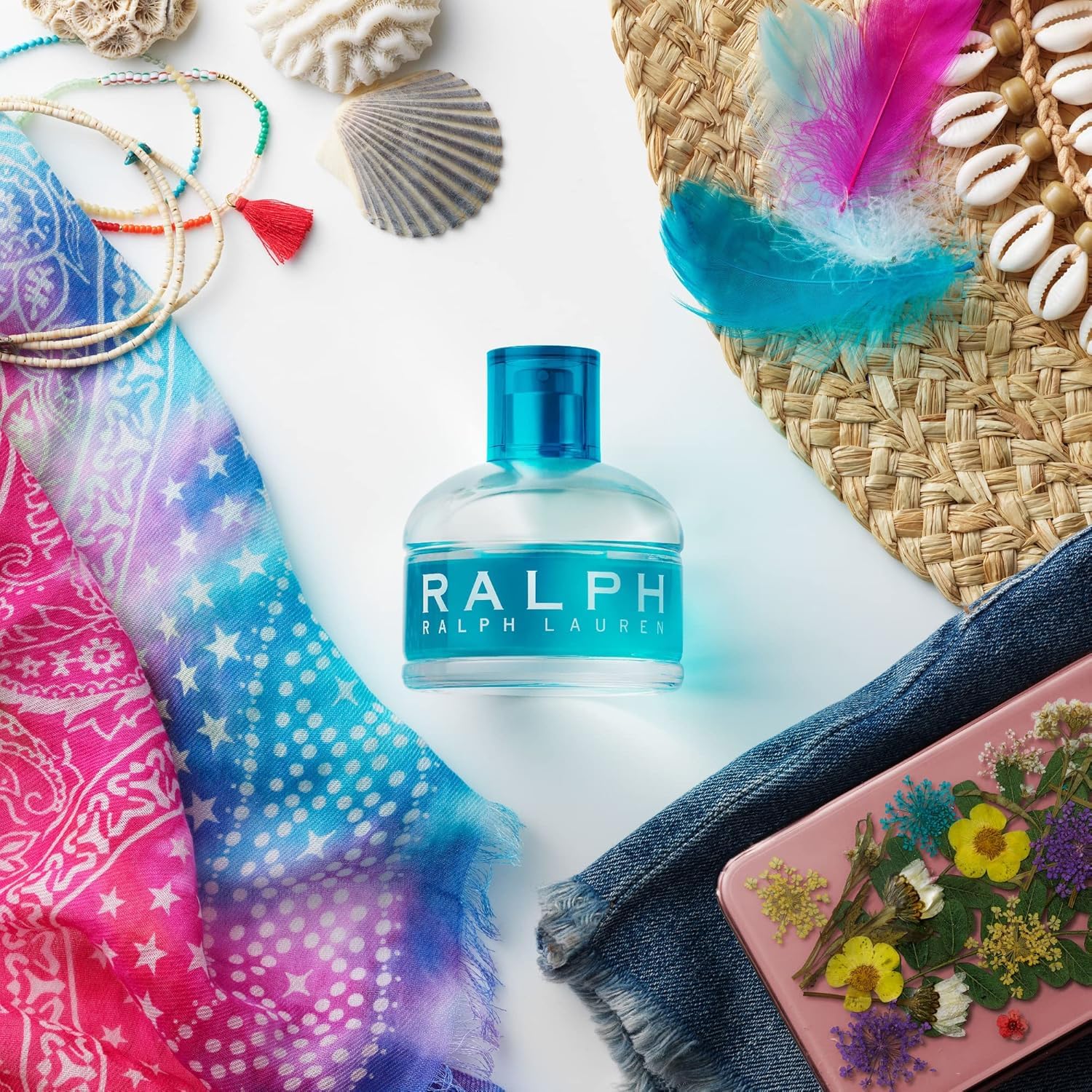 Ralph Lauren Fragrances Eau de Toilette glass bottle reflection on vanity
