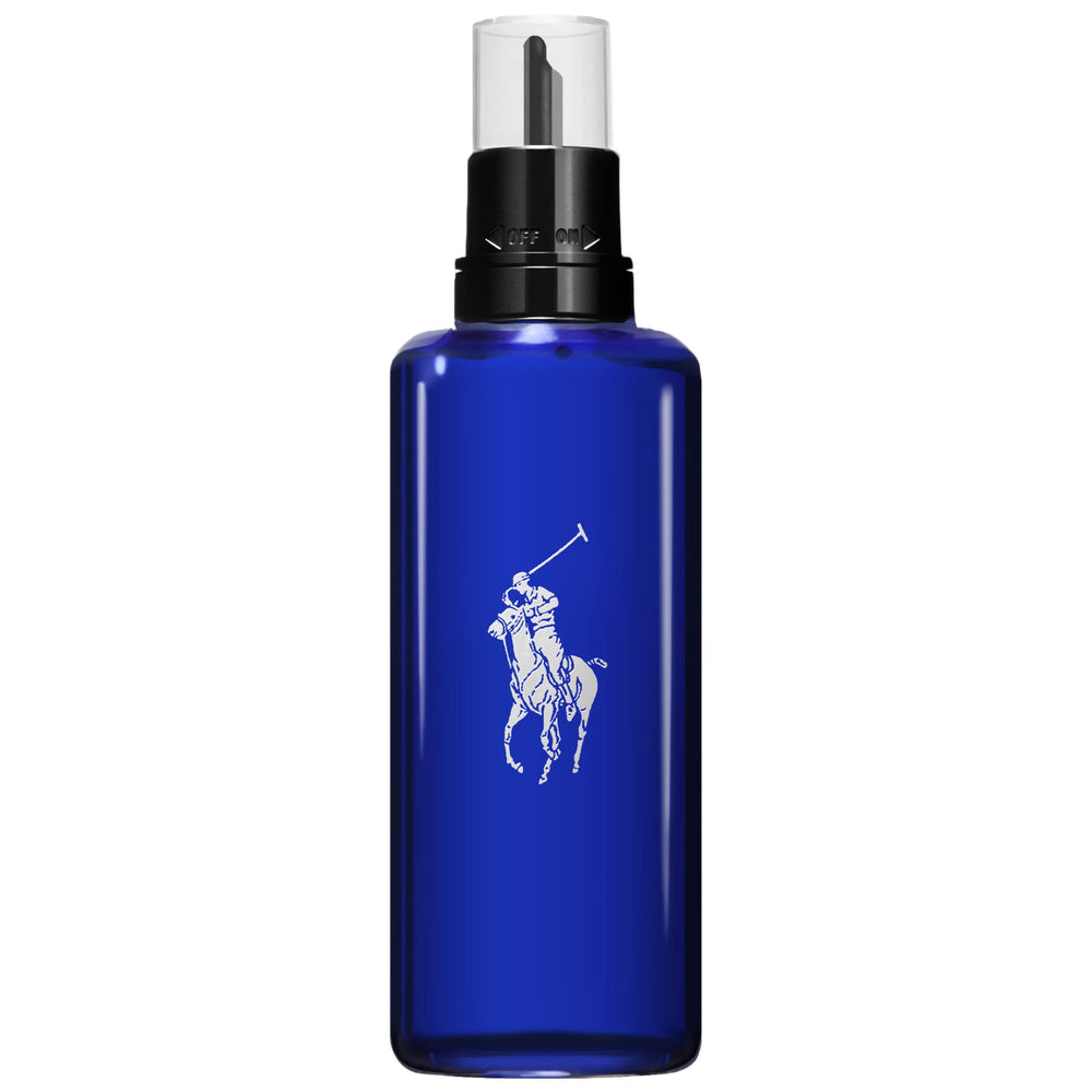 Polo Blue bottle cap close-up from Ralph Lauren Fragrances for daily wear.