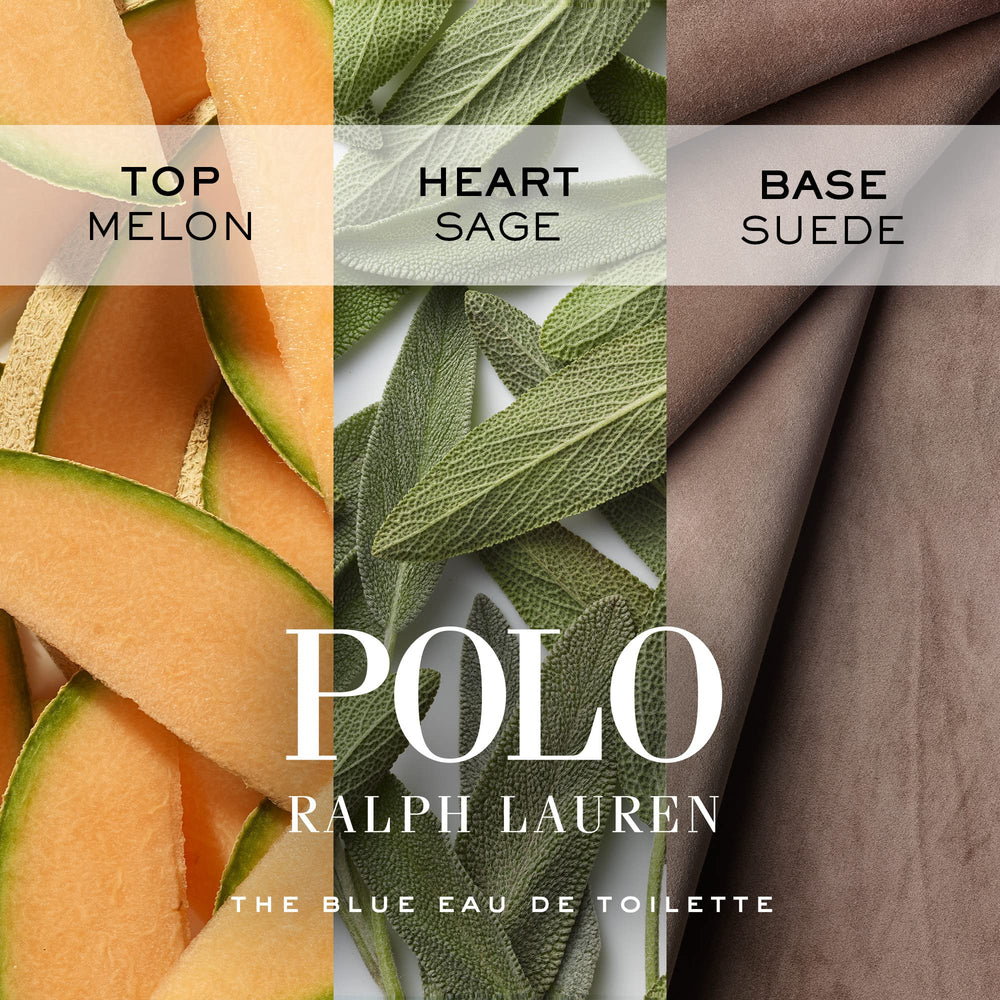 Polo Blue bottle front view shows aquatic freshness for casual daytime use.